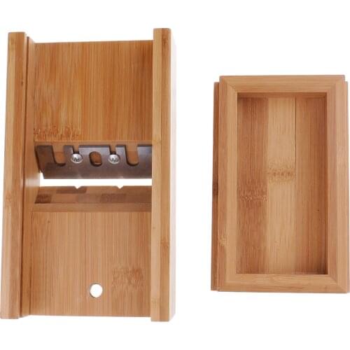 Natural Bamboo Soap Mold Loaf Straight Beveler Planer Dish Box Crafts Tool Soap Making Flat Shaving Soap Mould