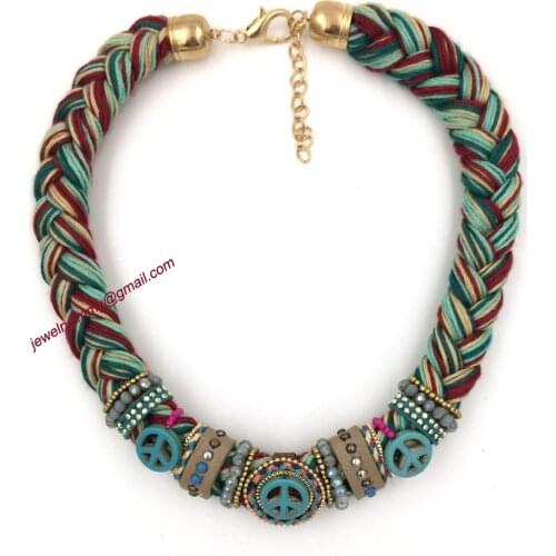 2016 new fashion jewelry hand make necklace wholesale Boho style collier femme statement Necklace summer style