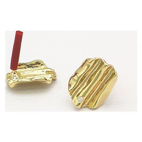 New Arrival! 17x13mm 100pcs Zinc Alloy Irregular Ear Stud for Handmade Necklace/Earring DIY Parts,Jewelry Accessories Findings