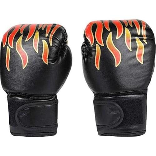 1 Pair Children Boxing Gloves For 3 To 12 Years Pu Leather Flame Sanda Boxing Training Glove Professional Child Sparring Gloves