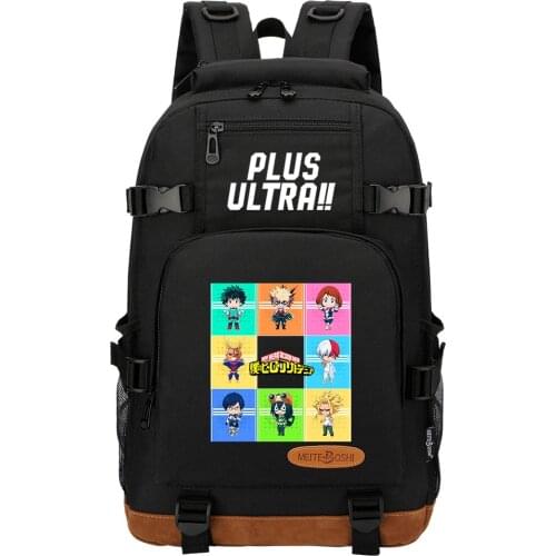 Hot Kawaii Anime My Hero Academia Boys Girls Kids School Book Bags Women Bagpack Teenagers Canvas Men Laptop Travel Backpack