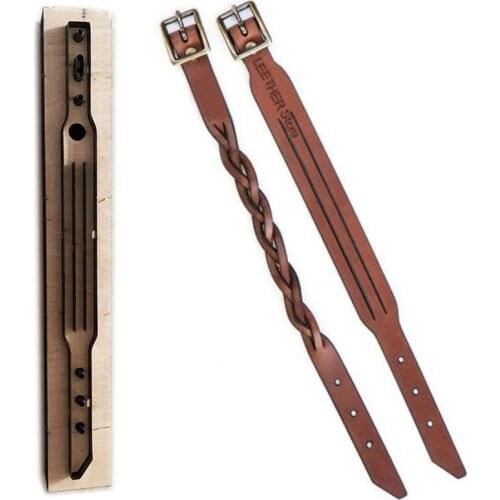 NewJapan Steel Blade mould DIY leather Bracelet punch tool knife mould wooden die Leathercraft Tool set