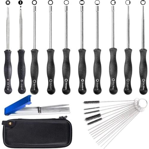 Carburetor Adjusting Tools for 2 Cycle Small Engine Husqvarna Chainsaw Weed Eater Troy Bilt Etc with Bag,Brush