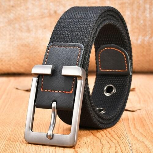 MEDYLA Mens Belt Outdoor Hunting Alloy Buckle Belt Multi-function High Quality Marine Corps Canvas Belt for Men ZK12