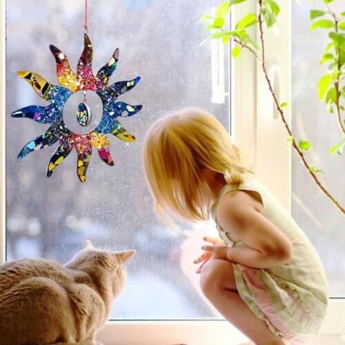 Indoor Outdoor Modern Artwork Hanging Statue Iron 3D Sun Wall Art Decor Garden Door Farmhouse Kitchen Home Office Yard Bedroom