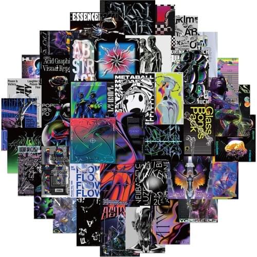 10/30/40PCS Harajuku Style Acid Graphic Graffiti Stickers Decals DIY Travel Luggage Guitar Fridge Laptop Waterproof Sticker Toy