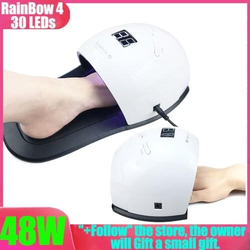 UV Lamp LED Nail Lamp 72W/48W Nail Dryer Light For Gel Varnish Drying with 30pcs LEDs Fast Dry Nail Machine With Feet Bottom