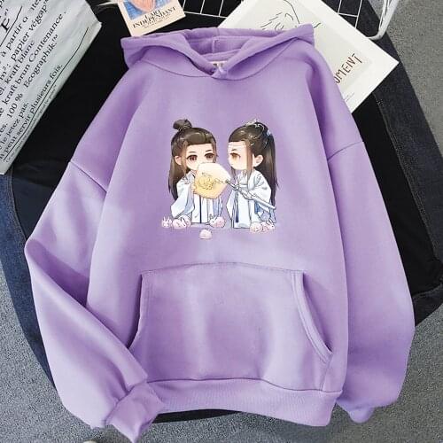 Anime Mo Dao Zu Shi Hoodies Women Casual Fashion Sweatshirt Cartoon Loose Hoodie Clothes For Teens Long Sleeve Men Streetwear