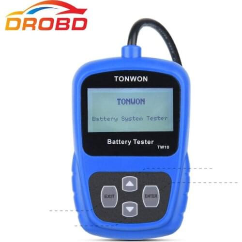 TONWON TW10 Universal 12V Car Battery System Tester TONWON 10 Auto Battery Voltage Meter Vehicle Analyzer OBD2 readers code