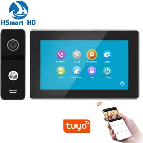 7 inch Touch Screen WIFI video intercom for home Motion Detection Monitor Doorbell 1080P/AHD Tuya smart APP Door Phone