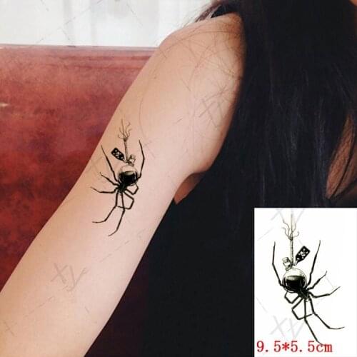 Waterproof Temporary Tattoo Sticker Spider Gourd Insect Element Small Size The Body Art Flash Tatoo Fake Tatto for Woman Men
