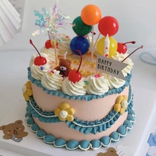 Wedding Birthday Party Balloon Cake Topper Cake Plastic Plug-in Party Decor Made of good quality material