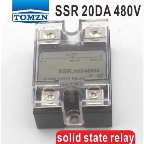 20DA SSR Control 3-32V DC output 24~480VAC High voltage single phase AC solid state relay