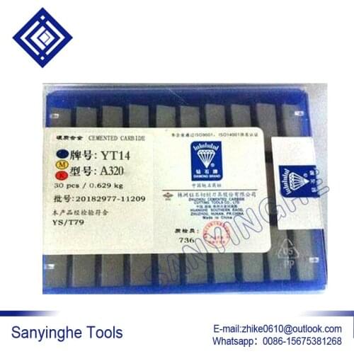 YT14 A320 sanyinghe (30pcs/lots) carbide welding insert facing tool boring tool for finishing from Zhuzhou diamond brand