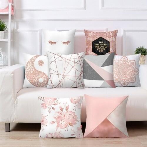 1PC Home Decor Pillow Cover Square Cushion Cover Geometric Dreamlike Case Polyester Throw Pillow Cover High-quality Pillowcase