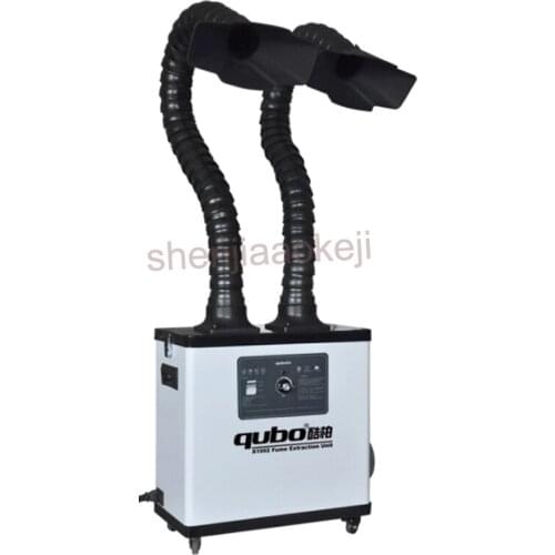 220V/110V Smoke and Dust Purifier Two Heads Smoke Purifier Fume Extractor Air Cleaner Filter Soldering Smoke Cleaner 200W 1PC