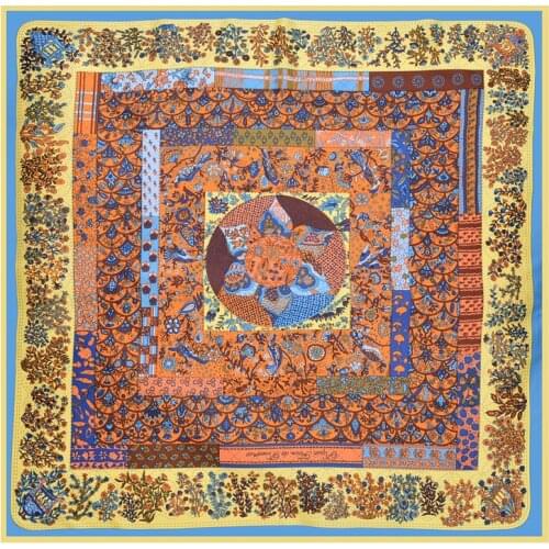 130*130cm TOP Silk Holiday beach luxurious Scarves Women Foulard Square Hijab Scarf Ladies Shawl wrap muffler pareo female hijab