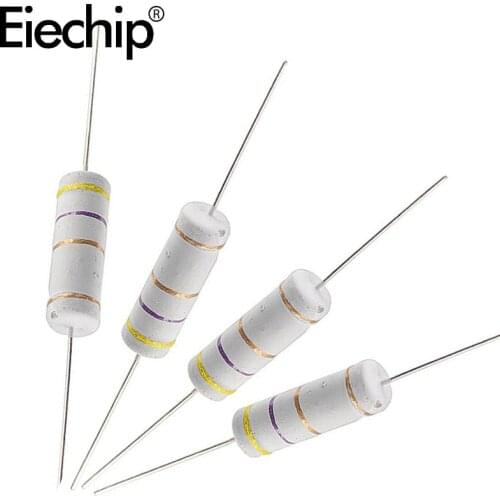 20PCS 3W Carbon Film Resistor 5% 1R ~ 1M 4.7R 10R 22R 33R 47R Electronic resistors 1K 1.5K 2.2K 4.7K 10K 22K 47K 100K 470K ohms