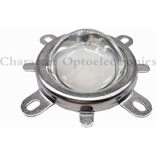 5 PCS New 60-80 Degree of 30W 50W 100W LED 44mm Lens + Reflector Collimator + Fixed Bracket 3mm Thickness Bottom