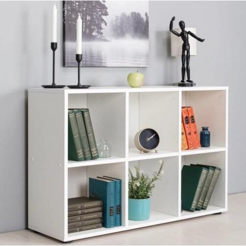 6 Cube Storage Shelf Organizer Wooden Bookshelf System Display Cube Shelves Unit 95.7х30.1х64.3 cm for Living Room, Kitchen
