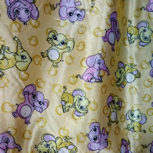 DIY fabric satin printed Charmeuse Fabric Polyester Tilda craft scarf ribbon material Satin sewing accessories