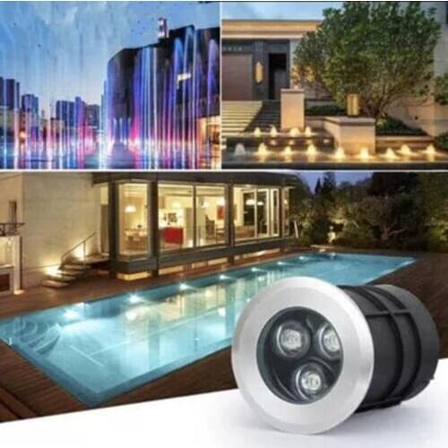 Free Shipping High Power 3W 9W LED Underground Light 3x3W Garden Yard Path Landscape Spotlight Outdoor Lighting Dimmable R G B