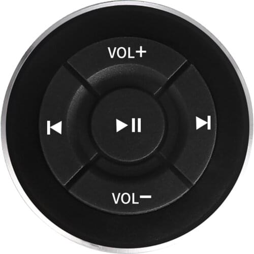 Wireless Bluetooth Remote Control Car Steering Wheel Motorcycle Bike Handlebar Media Button for iPad for IOS Android Smart Phone