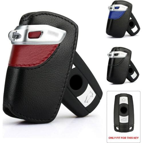 Genuine Leather Car Key Cases Key Holder Cover for BMW E90 E60 E70 E87 3 5 6 Series M3 M5 X1 X5 X6 Z4 Smart Remote Controller