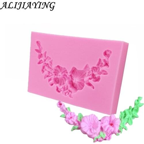 Flower Silicone Mold Flower Fondant Cake Decorating Moulds Confectionery Baking Tools Cake Mould D0754