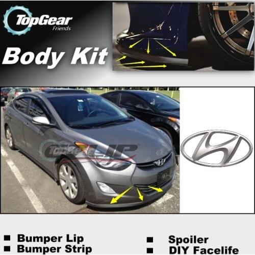 For Hyundai Avante Inokom Elantra GT i35 Neo Fludic Bumper Lip / Front Spoiler Deflector For Car Tuning / Body Kit / Strip Skirt
