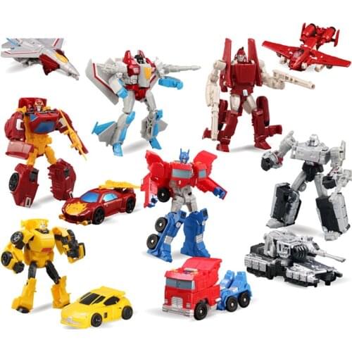 Transformation Movie Action Anime Figure 5501C-5508C Car Robot Figma Commander 12cm ABS Big Bee Statue Battle Model Toys Gift