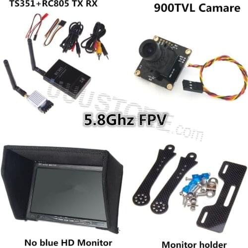 FPV Combo System 5.8G Transmitter Receiver no blue FPV Monitor 900TVL ccd Camera DJI Phantom QAV250 CX20 Quadcopter