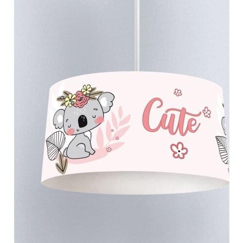 Lamp For Kids Bedrooms Light Chandelier for Living Room Childrens Room Pink Cute Koala Model 152