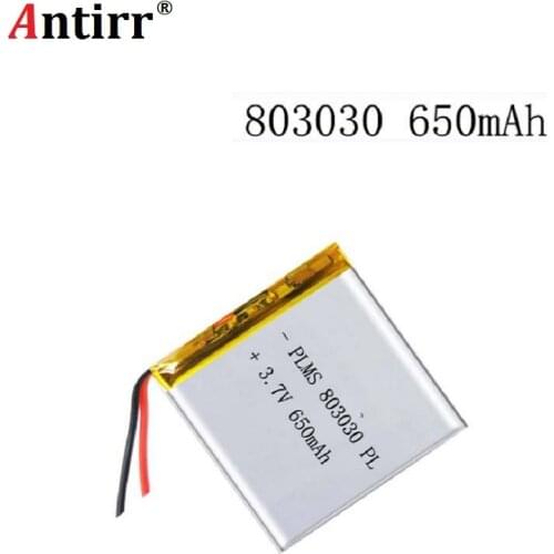 3.7V 650mah 803030 Lithium Polymer LiPo Rechargeable Battery For Mp3 Mp4 Mp5
