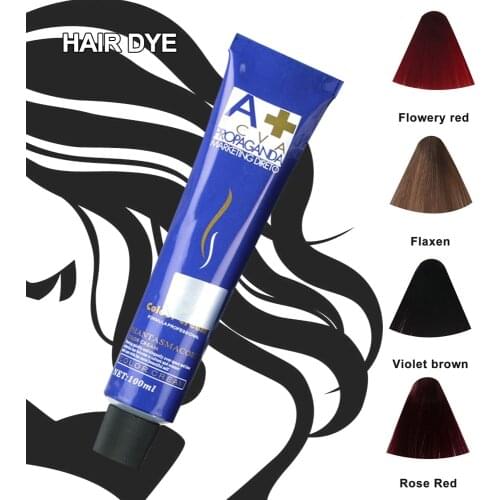 Fashion Hair Gream Unisex Smoky Red Brown Punk Style 100ml Permanent Hair Dye Color Cream