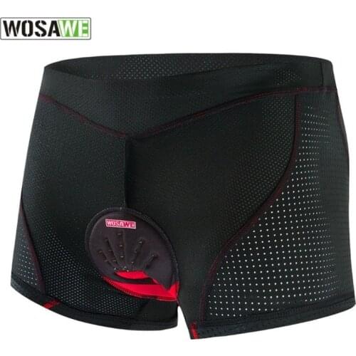 Mens Cycling Underwear with Shockproof Gel Pad Cycling Shorts Underpant Road Mountain Bike Bicycle Shorts MTB Biker Underwear