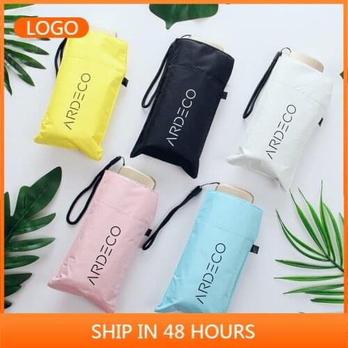 New five umbrellas light and simple mini umbrella dual-use black plastic sunscreen UV umbrella free shipping sale
