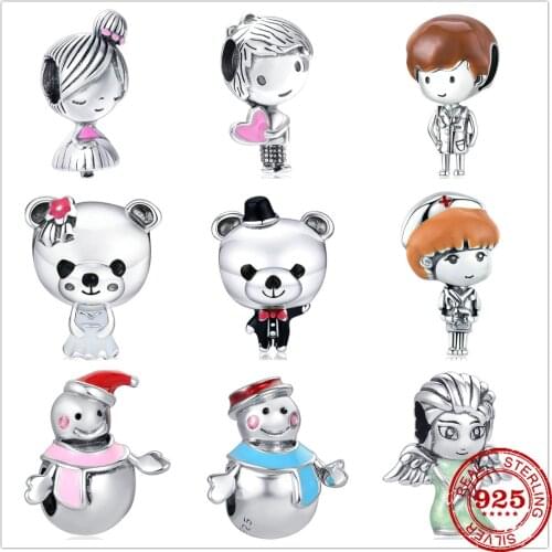 New Original 925 Silver Bracelets Accessories Charm Bead fit Pandora charms silver 925 beads Bracelet for women DIY Jewelry Gift