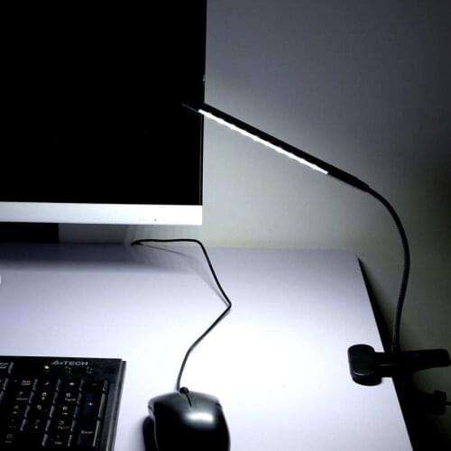 Luminaria de mesa USB Rechargeable Table Lamp Touch Sensor LED Desk Lamp Flexible Clip On Reading Book Light lampe de bureau
