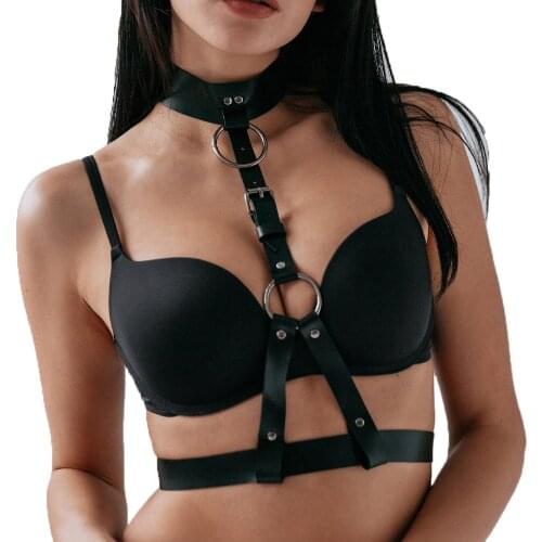 Harness For Women Garter Belt Lingerie Belts Stockings Body Buttocks Bondage Leather Leg Harness Belts Bdsm Suspenders Seks