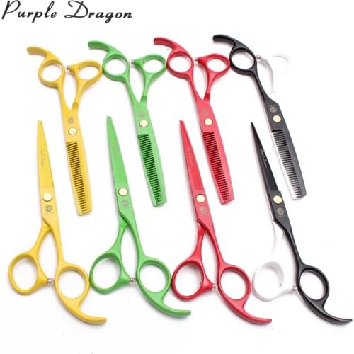 1Set 5.5" 6" JP Stainless Dog Grooming Kit Straight Scissors Thinning Shears Professional Pet Scissors Cats Dogs Scissors Z1023