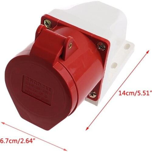 32 Amp 5pin Industrial Plug 240-415V Weatherproof IP44 3P+N+E 32A