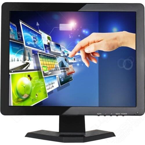 1024*768 Touch Lcd Monitor 15 Inch Touch Screen Computer Monitor with 4 Wire Resistive Touch Screen AV/BNC/VGA/HDMI/USB Input