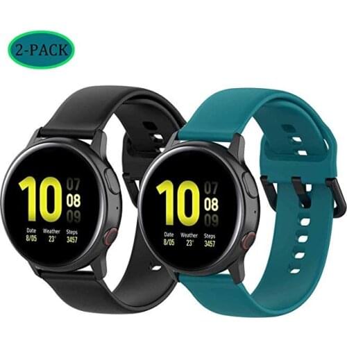 Silicone Strap for Samsung Galaxy Watch Active 2 40mm 44mm Gear S2 Sport Replacement Bracelet Watchband for SM-R830 SM-R820