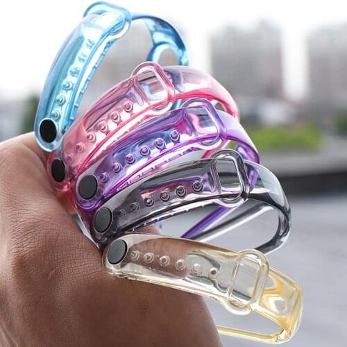 Transparent Watch Strap Change Colour In Sunglight Silicone Wristband Bracelet Replacement Band For XIAOMI Band 6 5 4 3 Acces