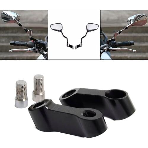 Universal M10 M8 CNC Aluminum 8mm Motorcycle Bike Mirror Mount Riser Extender Adapter Motorcycle Scooter M8 x 1.25 Mirror Risers