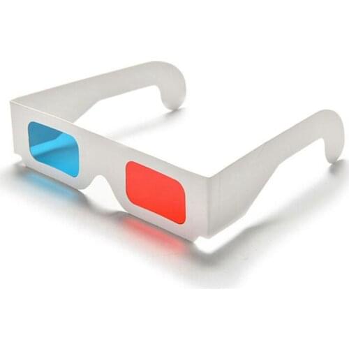 5000 Pcs Red/Blue 3D Glass Universal Paper 3D Glasses for Movie Video