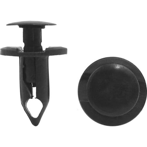 Uxcell 100 Pcs 8mm Plastic Black Push Rivets Fastener Door Trim Fender for Auto Car