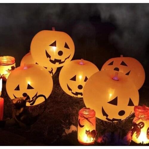 Halloween balloons with lights Pumpkin Halloween decorating balloons decorating party decorating supplies Halloween decorations