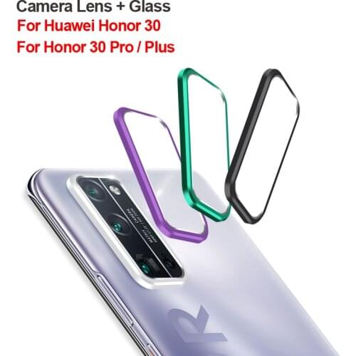 Tempered Glass + Metal Protective Ring for Huawei Honor 30 Camera Lens Protector Film for Huawei Honor 30 Pro Plus Honor 30 Pro